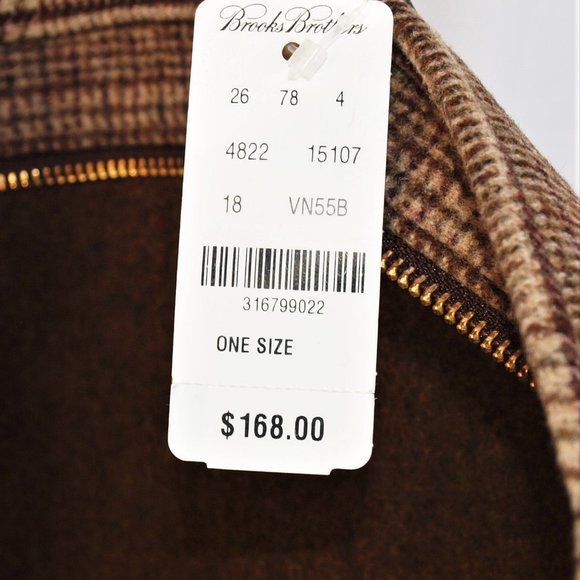 Brand new! Brooks Brothers Leather & Wool Tote with Matching Scarf - Picture 8 of 11